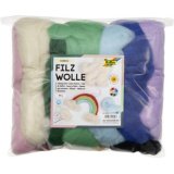 Laine feutrée 'RAINBOW', 350 g, assortie