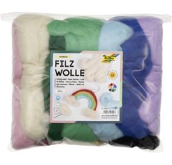 Laine feutrée 'RAINBOW', 350 g, assortie