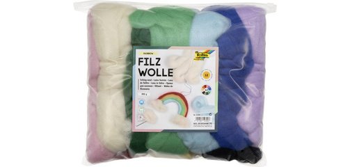 Laine feutrée 'RAINBOW', 350 g, assortie