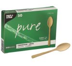 Wooden Fingerfood Spoon - Pack of 50