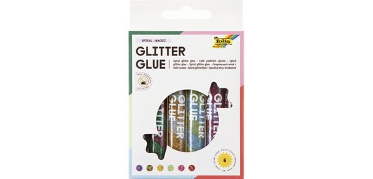 Colle pailletée 'Glitterglue SPIRAL MAGIC', assortie