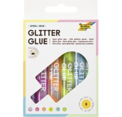 Colle pailletée 'Glitterglue SPIRAL NEON', assortie