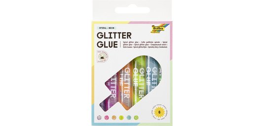 Colle pailletée 'Glitterglue SPIRAL NEON', assortie