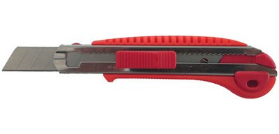 Cutter L-700RP, boîtier en plastique, lame 18 mm, rouge