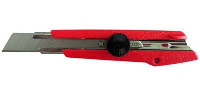 Cutter L-500P, boîtier en plastique, 18 mm, rouge