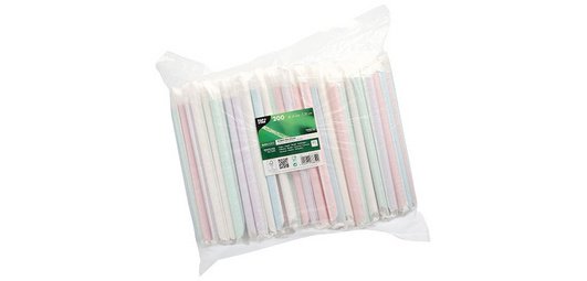 Paper straw, 200 mm, assorted colors