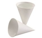 Gobelet conique, en papier de canne à sucre, blanc
