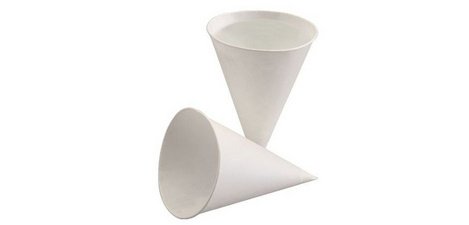 Gobelet conique, en papier de canne à sucre, blanc