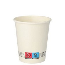 Beker van karton 'To Go', 0,2 l, wit