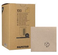 Serviette cocktail 'PUNTO', 200 x 200 mm, naturel