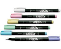 Tombow Stylo de calligraphie Fudenosuke Pastel, blanc