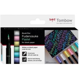 Tombow Stylo de calligraphie Fudenosuke Pastel, étui carton