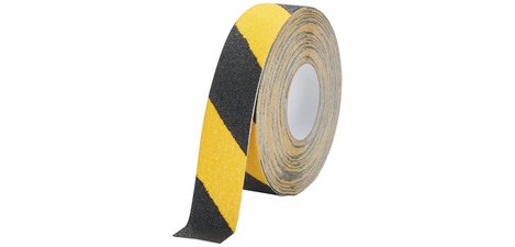 Bande antidérapante Duraline® Grip+ Color, jaune/noir - Rouleau 15 mètres