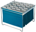 Support pour dossiers suspendus, en métal, argent