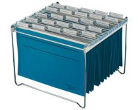Support pour dossiers suspendus, en métal, argent