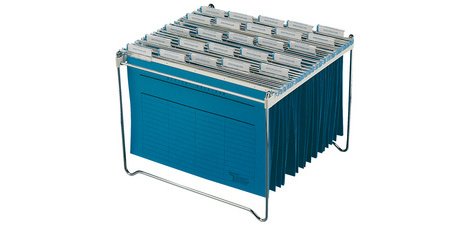 Support pour dossiers suspendus, en métal, argent