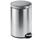Durable poubelle à pédale, métal inoxydable, contenu 12 L