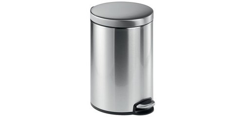 Durable poubelle à pédale, métal inoxydable, contenu 12 L