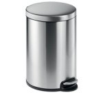 Durable poubelle à pédale, métal inoxydable, contenu 20 L