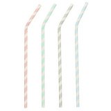 Paille en papier 'Stripes', couleurs assorties
