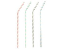 Paille en papier 'Stripes', couleurs assorties