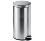 Poubelle ronde à pédale en acier inoxydable Durable