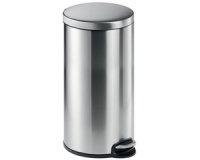 Poubelle ronde à pédale en acier inoxydable Durable