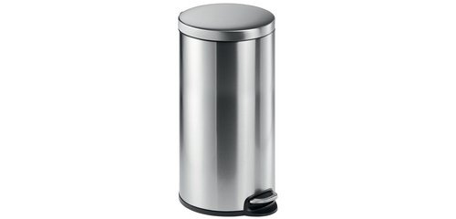 Durable pedal bin, stainless metal, 30 L capacity