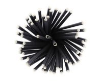 Paille en papier 'pure', 250 mm, noir