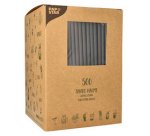 Paille en papier 'pure', 250 mm, noir