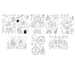 Modèle de décoration pour fenêtres 'COSY WINTER'