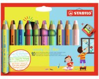 Crayon multi-talents woody 3 en 1 duo, étui de 10