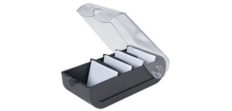 Boîte à fiches bristol et Flash Cards A8 Office - Noir