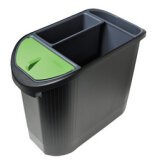 Halbrunder Öko-Einsatz für den Mülleimer, 2,5 Liter Volumen - Anthrazit