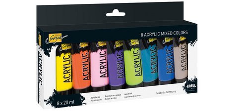 Peinture acrylique SOLO Goya Acrylic, 20 ml, set de 8