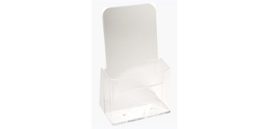 Folderhouder met 1 vak DL (10x21cm) - Transparant