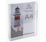 Wandfolderhouder A4 - verticaal - 1 vak - Transparant