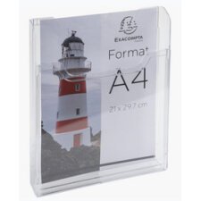 Vertical wall literature holder A4 - Crystal