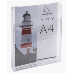 Vertical wall literature holder A4 - Crystal