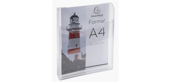 Distributeur de prospectus vertical A4 - Cristal