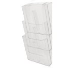 Distributeur de prospectus vertical 3 compartiments A4 - Cristal