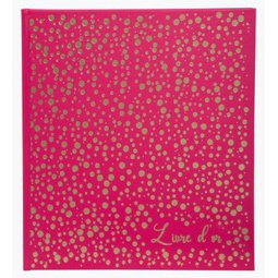 Livre d'or 140 pages tranche or Plum' - Framboise