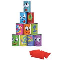 Spel Chamboule-tout, kleurrijke print, assortiment