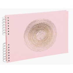 Album photo à spirales 50 pages blanches Ellipse - Rose