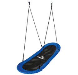 Balançoire nid d'oiseau ovale, bleu