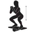 Balance Board Wave, made of real wood, black