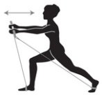 Bâton de fitness Gymnastics Stick, argent/noir