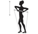 Fitness stok Gymnastics Stick, zilver / zwart