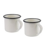 Tasse à anse émaillée, 350 ml, set de 2