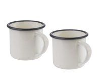 Tasse à anse émaillée, 350 ml, set de 2